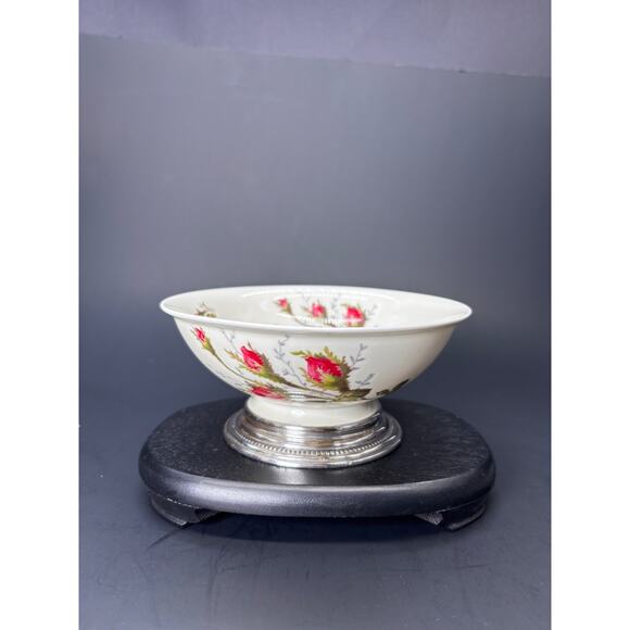 Vintage Rosenthal Porcelain Bowl Footed Sterling Silver Base, Selb-Germany 5.5" - Picture 7 of 16